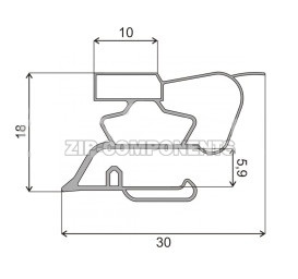 Уплотнитель холодильника Донбасс 540x890мм Профиль СТ