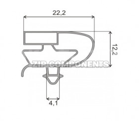 Уплотнитель для холодильника Hansa 615x560 профиль ЕА